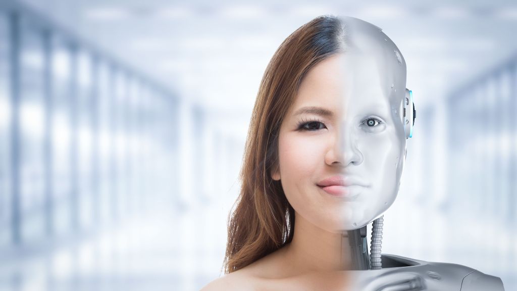 Half person half cyborg